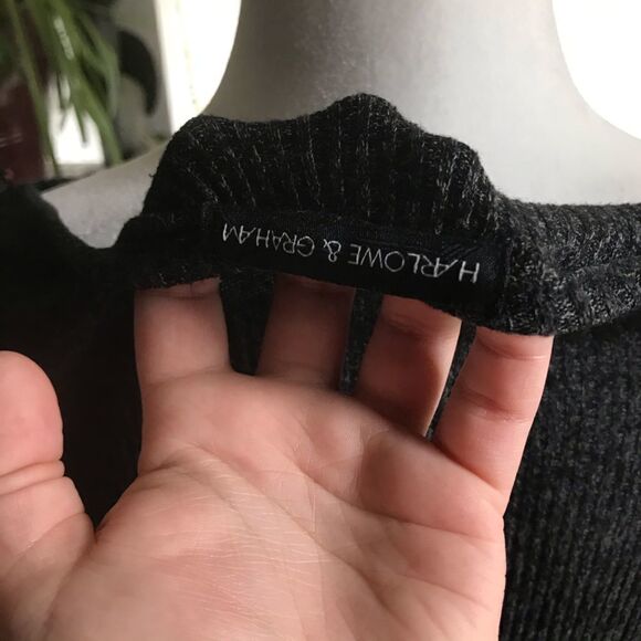 Harlowe and Graham waffle knit oversized sweater top - Picture 3 of 6